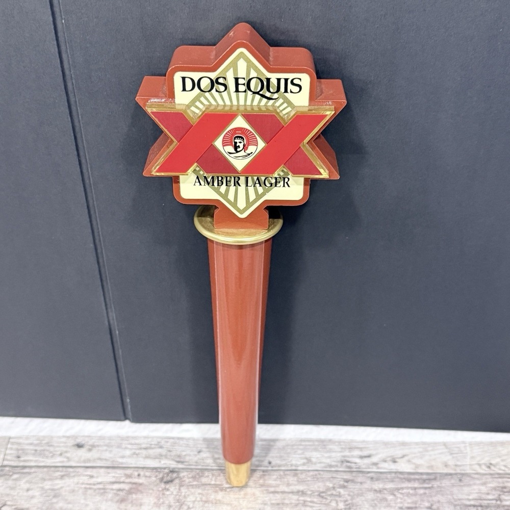 Dos Equis XX‎ Amber Lager Beer Tap Handle Bar Pub Man Cave Draft Tap Knob - Picture 5 of 9